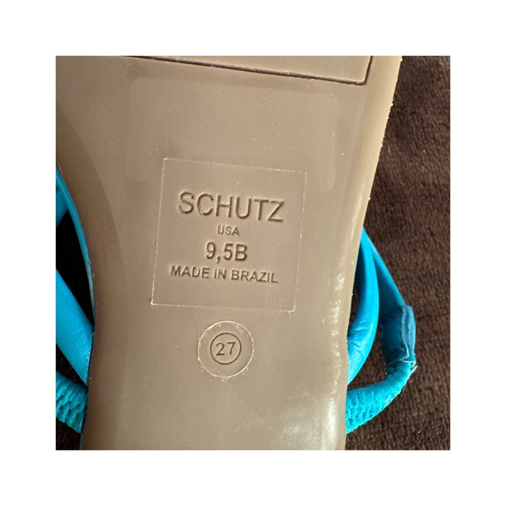 SCHUTZ Bright Blue Sandals season size 9.5 - Picture 11 of 13